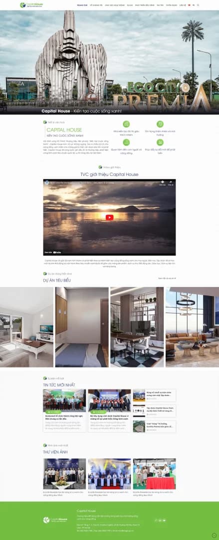 Mẫu website Chgroup - Giao diện chuẩn SEO ngành Công ty