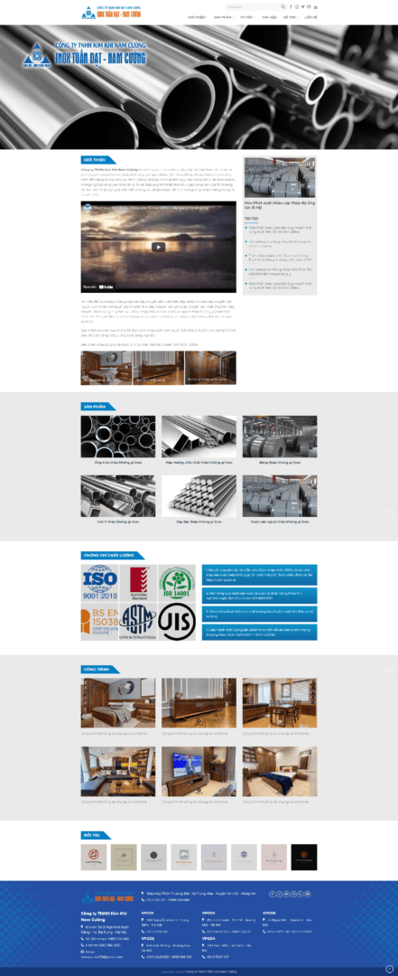 Mẫu website Inox Tuấn Đạt - Xem giao diện thực tế