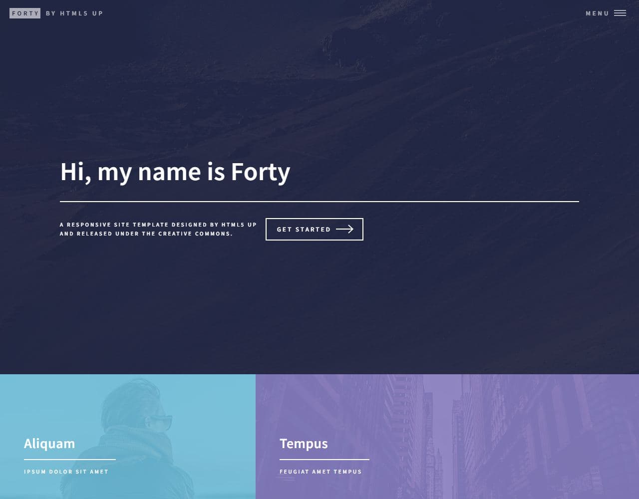 Mẫu website Forty – Studio sáng tạo - Giao diện chuẩn SEO ngành Portfolio, Nổi bật
