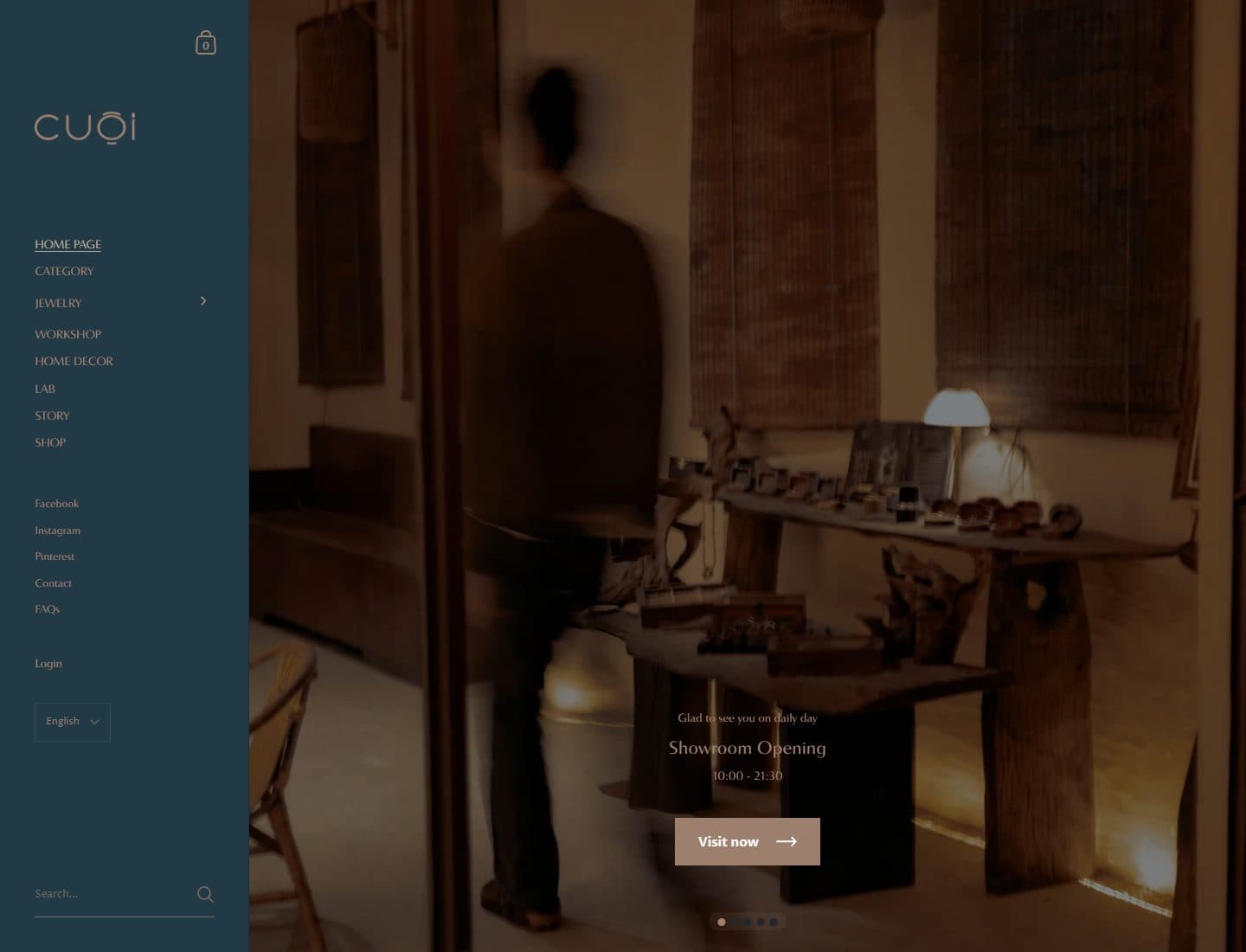 Mẫu website Cuội Spirit – Trang sức thiết kế - Giao diện ngành Trang sức