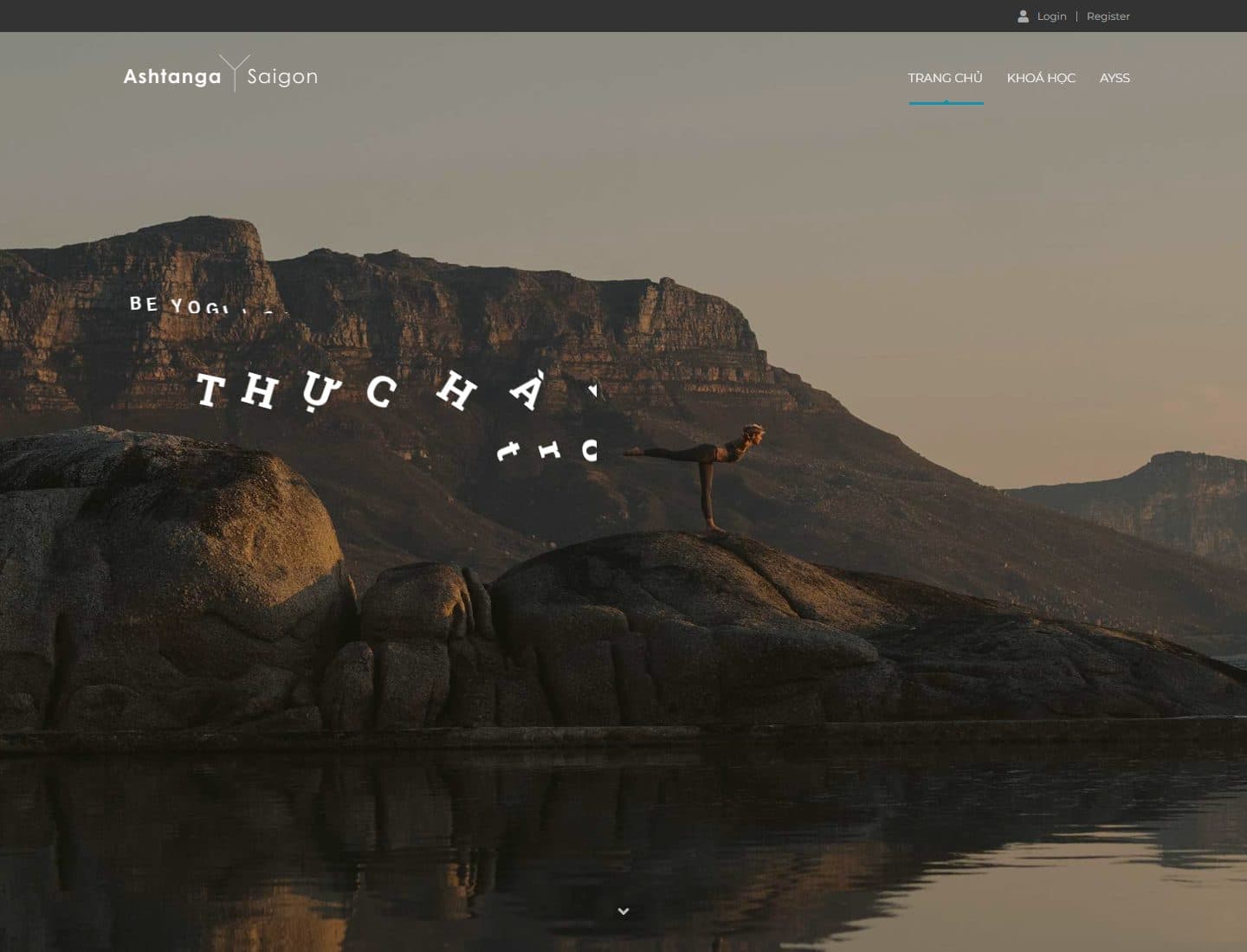 Mẫu website Ashtanga Yoga Saigon – Lớp học yoga - Giao diện ngành Sức khỏe & Thể thao