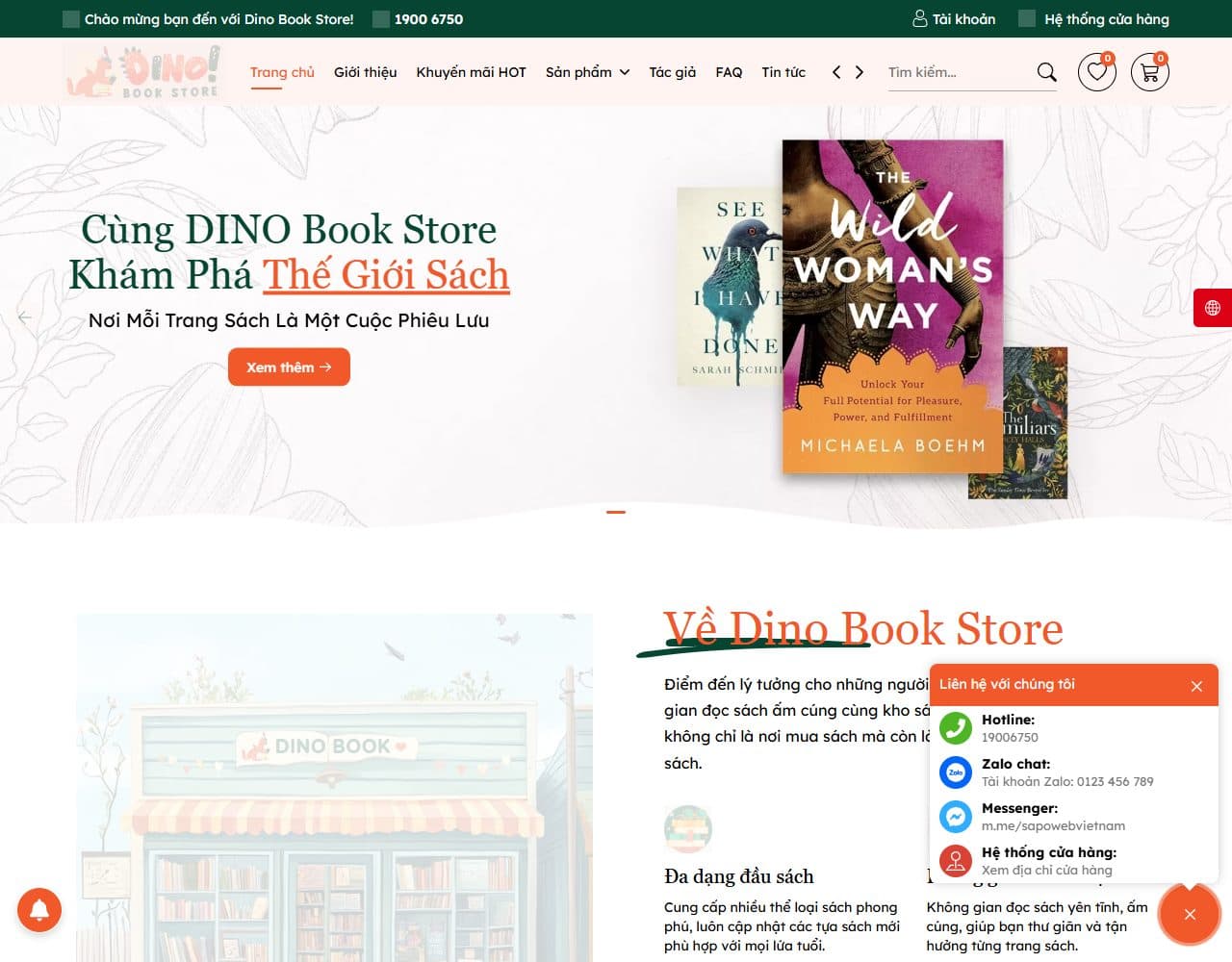 Mẫu website Sudes Book – Nhà sách - Giao diện ngành Sách & Văn phòng phẩm