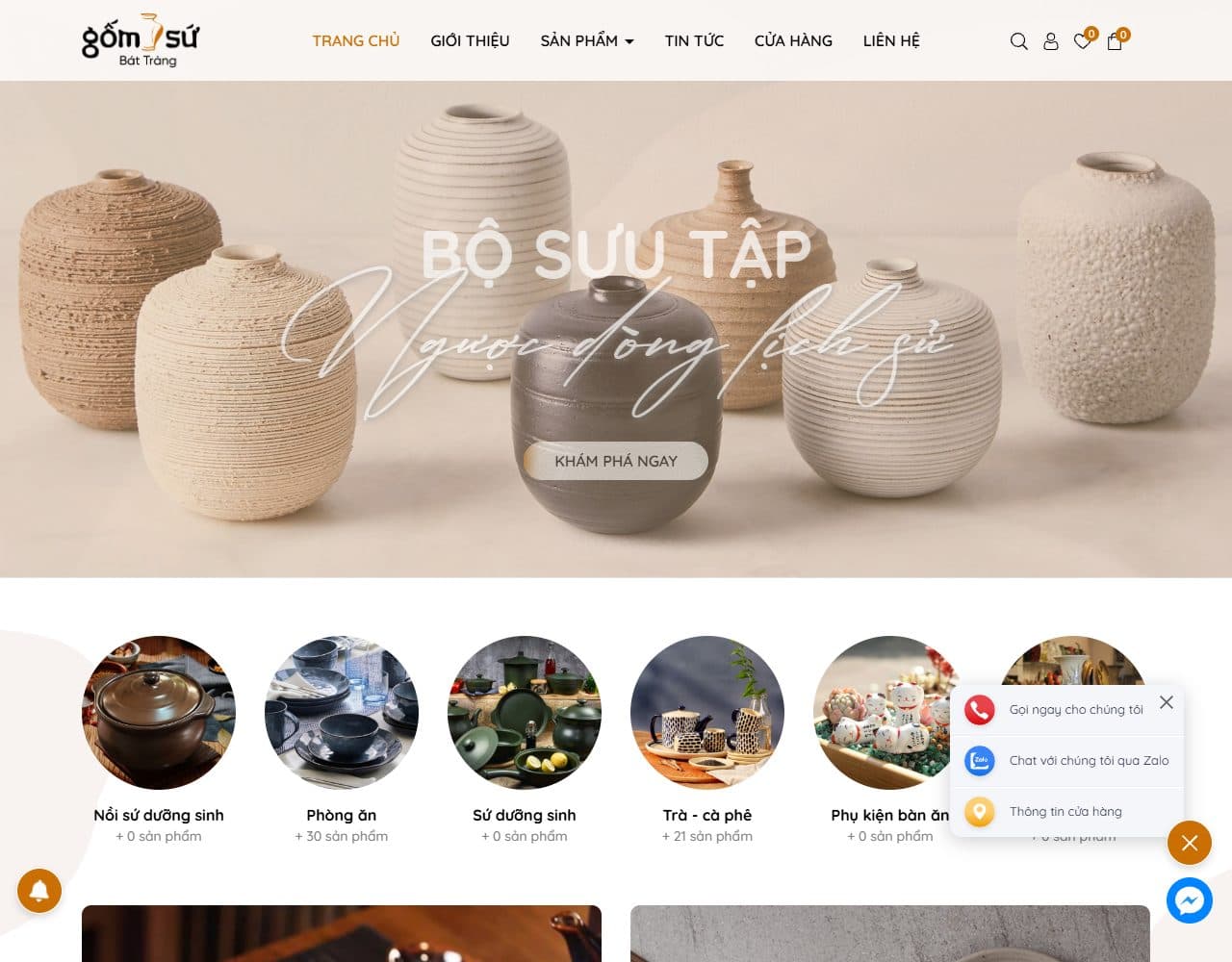 Mẫu website Sudes Gốm Sứ – Gốm trang trí - Giao diện ngành Gia dụng